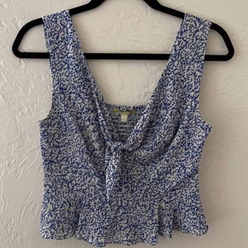 Blue & White Gianni Bini Crop Top